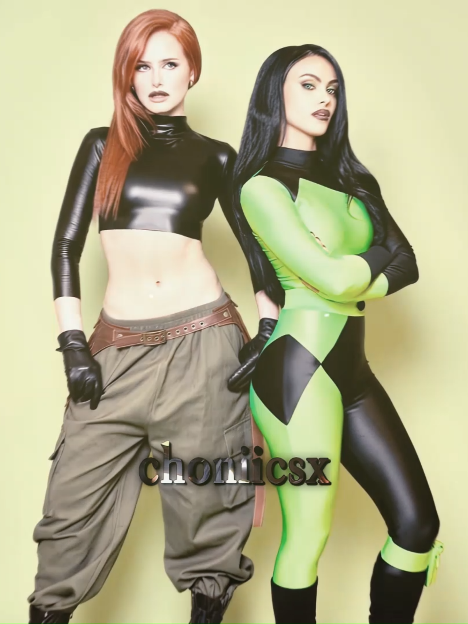 not my crushes cosplaying as my childhood crushes #camilamendes #madelainepetsch #camilamendesedit #madelainepetschedit #kimpossible #shego #foryouu #fyp #halloween #wlw