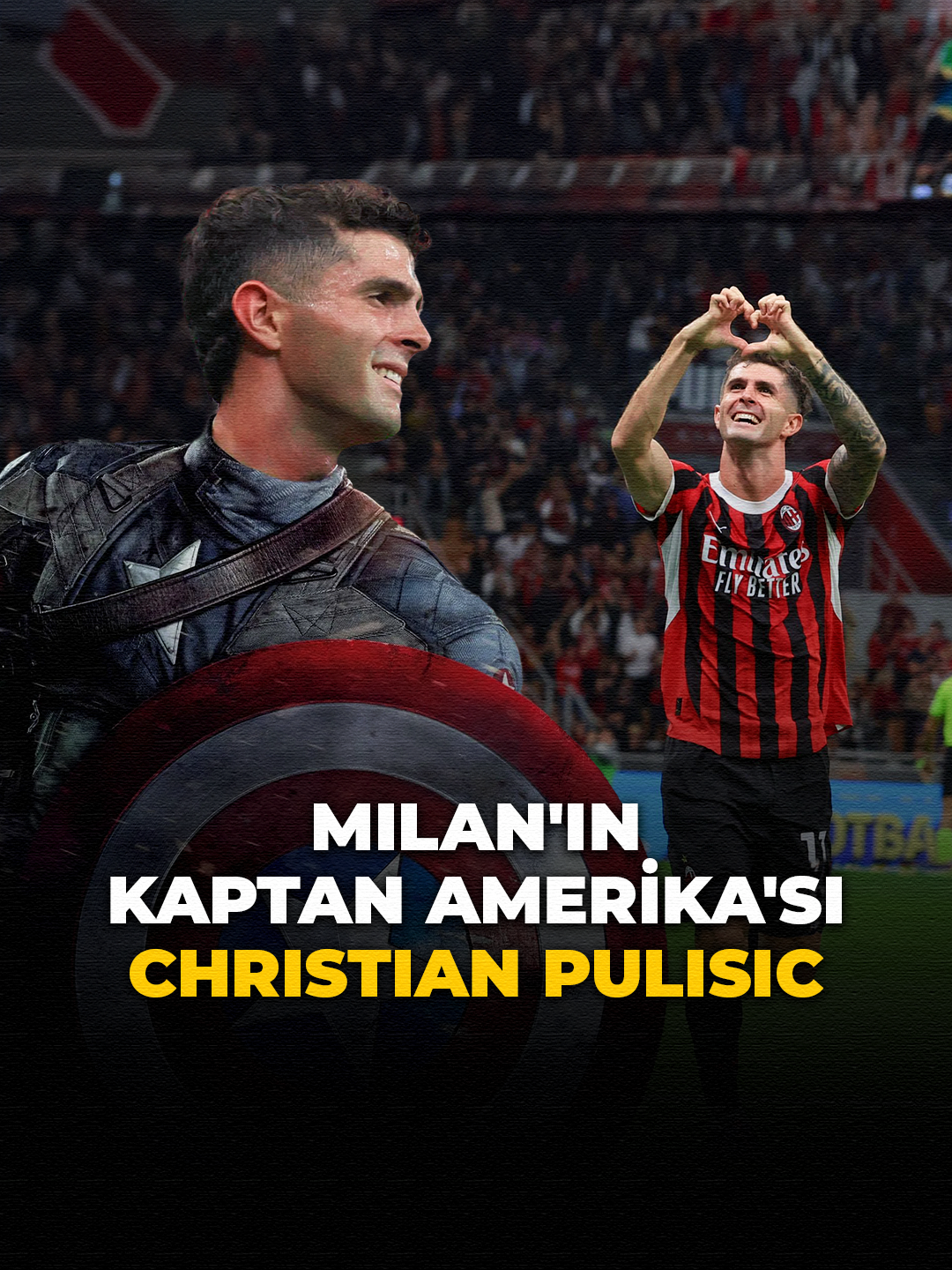 ⭐️ Milan'ın Kaptan Amerika'sı: Christian Pulisic. #gdhspor #pulisic #chelsea #borussiadortmund #milan #hazard