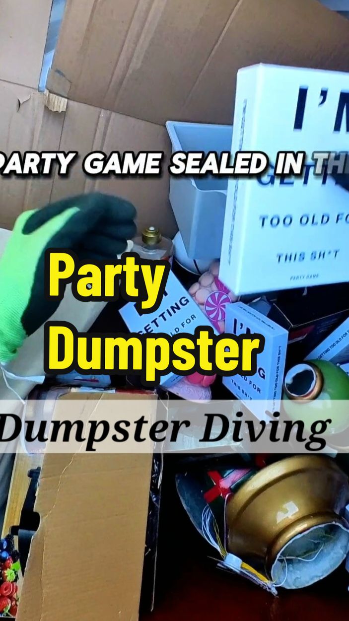 I found tons of party games In the dumpster and this thing  🤪  #dumpsterdiving #party #game #gamer #fyp 