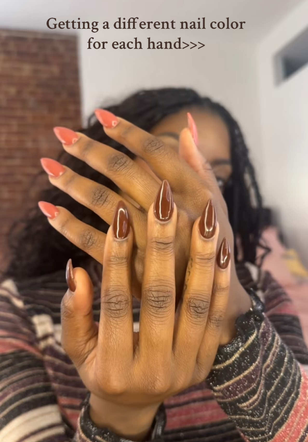 Nails as cozy as pumpkin spice lattes😁🍂🍁✨ #nails #fallnails #almondnails 
