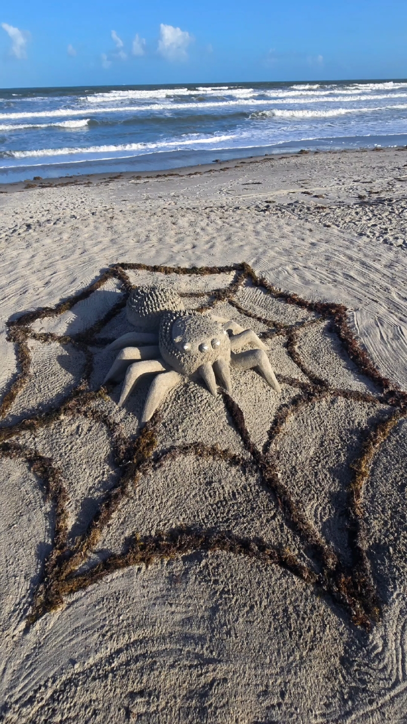 Who's your daddy 🕷 #spider #spooky #asmr #sand #sandart #sandcastle #sandsculpture #sandasmr #satisfying #oddlysatisfying #satisfyingsand #CapCut 