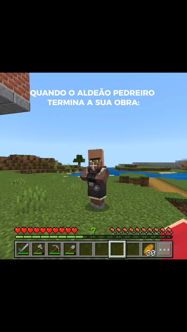 a oreia seca essa casa vai cair #villager #minecraftmemes #fyd #Minecraft #viral 