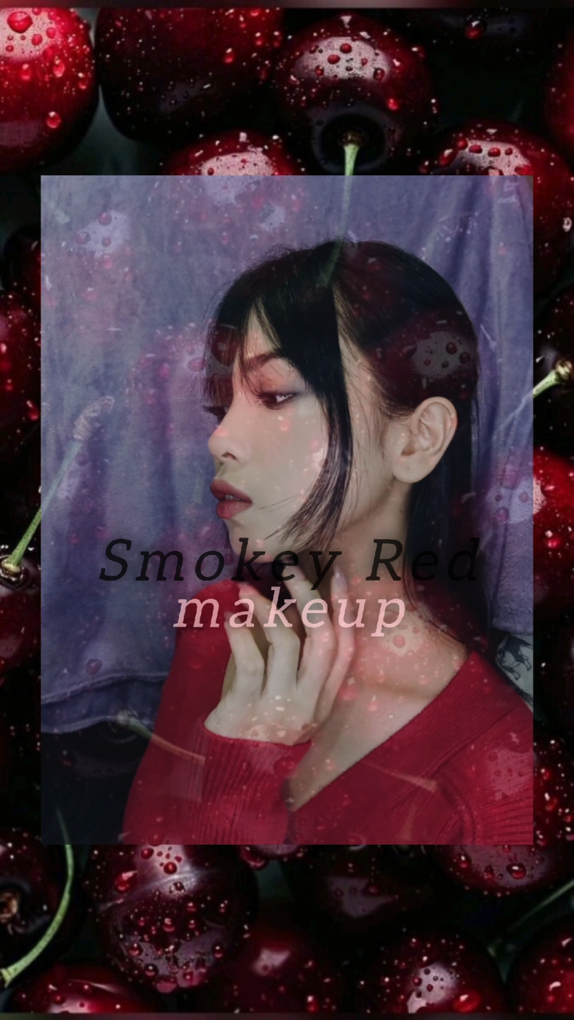 Smokey red makeup🔥  #smokey #red #makeup 