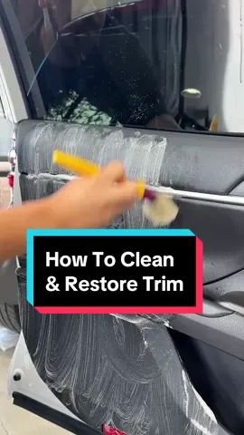 Dirt and dull interior trim? Fix it up with Nonsense and VRP! #howto #howtoclean #detailing #cardetailing #CleanTok #autodetail #satisfying #trim #carcleaning #plastic #beforeandafter #restore #carcare 