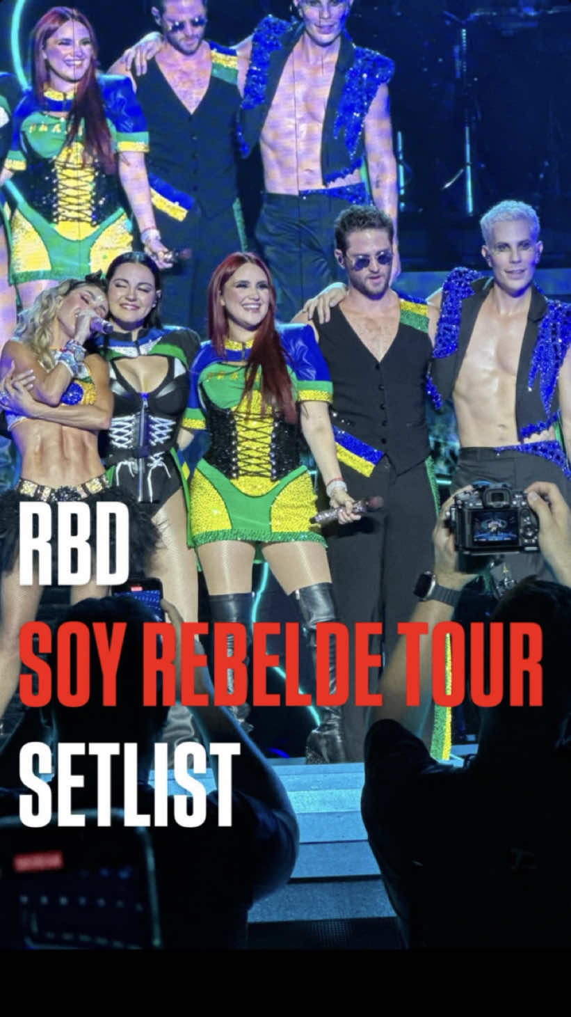 a setlist da soy rebelde tour 🩷 quer que eu poste video completo de alguma musica? só dizer qual!!!  #rbd #soyrebeldetour #rebelde #show #fyp 