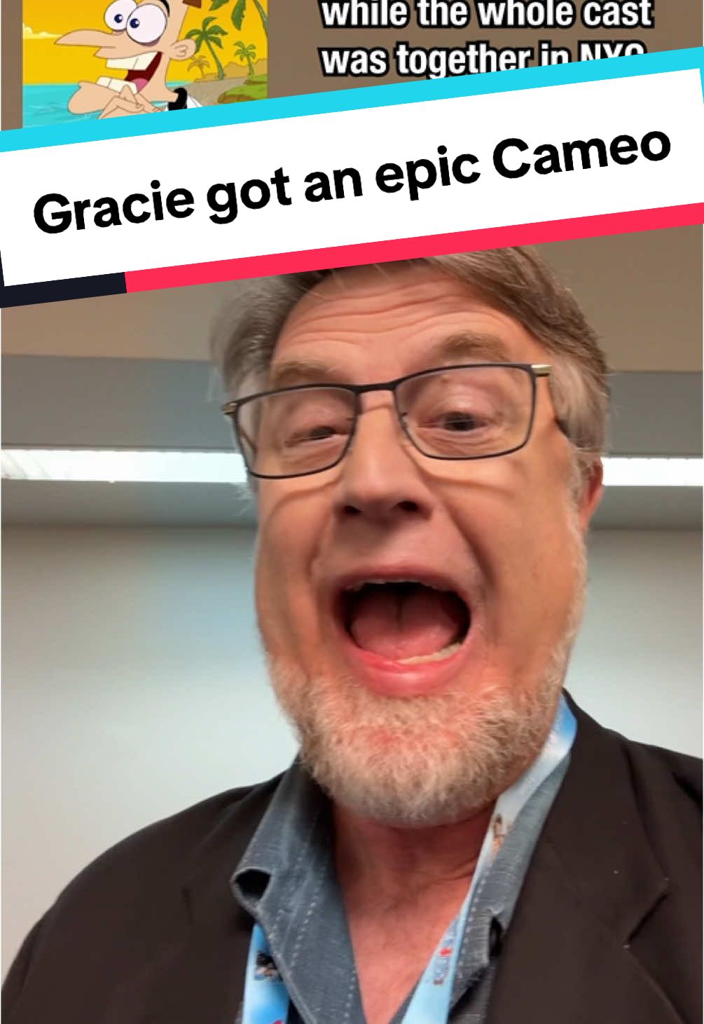 Recorded a #cameo for Gracie during #newyorkcomicon2024 with a large portion of the #phineasandferb cast! @Caroline Rhea @Jeff “Swampy” Marsh @Dee Bradley Baker @Vincent Martella @AlysonStoner 