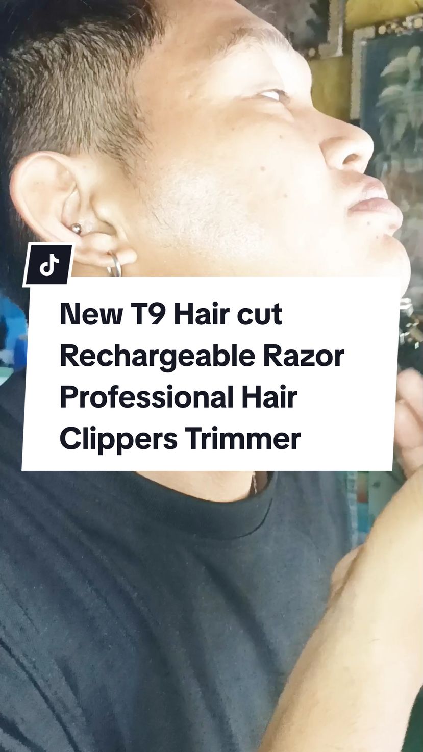 New T9 Hair cut Rechargeable Razor Professional Hair Clippers Trimmer for haircut Face Black Only ₱79.00 - 199.00! #haircut #rechargeable #razor#trimmer #haircut 