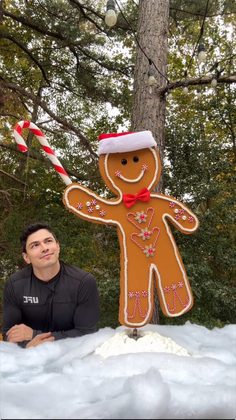 Just made my first animated Christmas prop of the season: a SPINNING GINGERBREAD! Check out my tutorial! #christmas #christmasdecor #gingerbeard #christmasdecorating #christmasDIY 