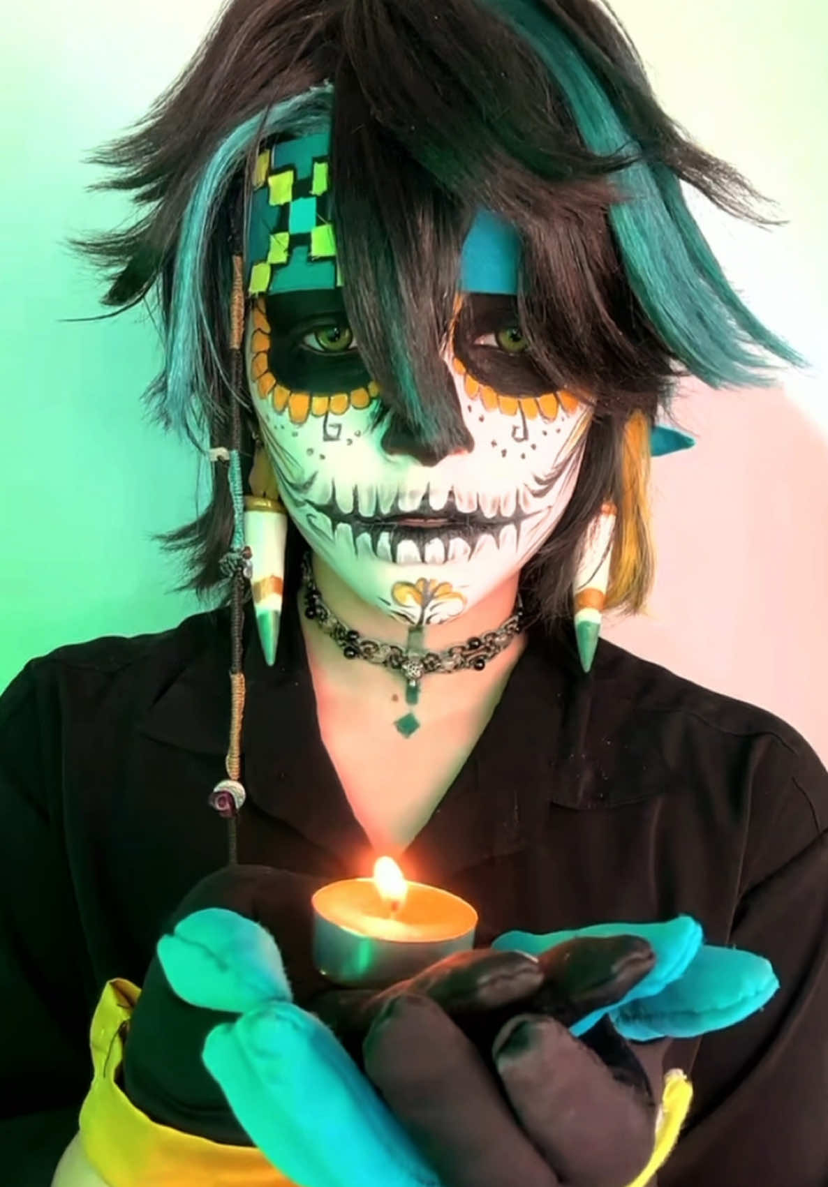 May all heroes return home tonight, feliz día de muertos 💐 #kinich #kinichcosplay #diademuertos #GenshinImpact #natlan #fypシ゚