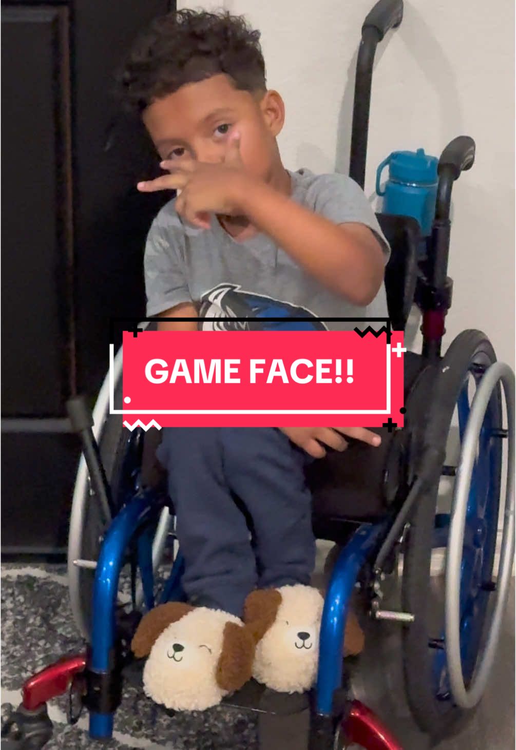 Game Face #fyp #bubbastrong #cutekid #spinabifidawarrior #hooper #mffl #wheelchairbasketball 