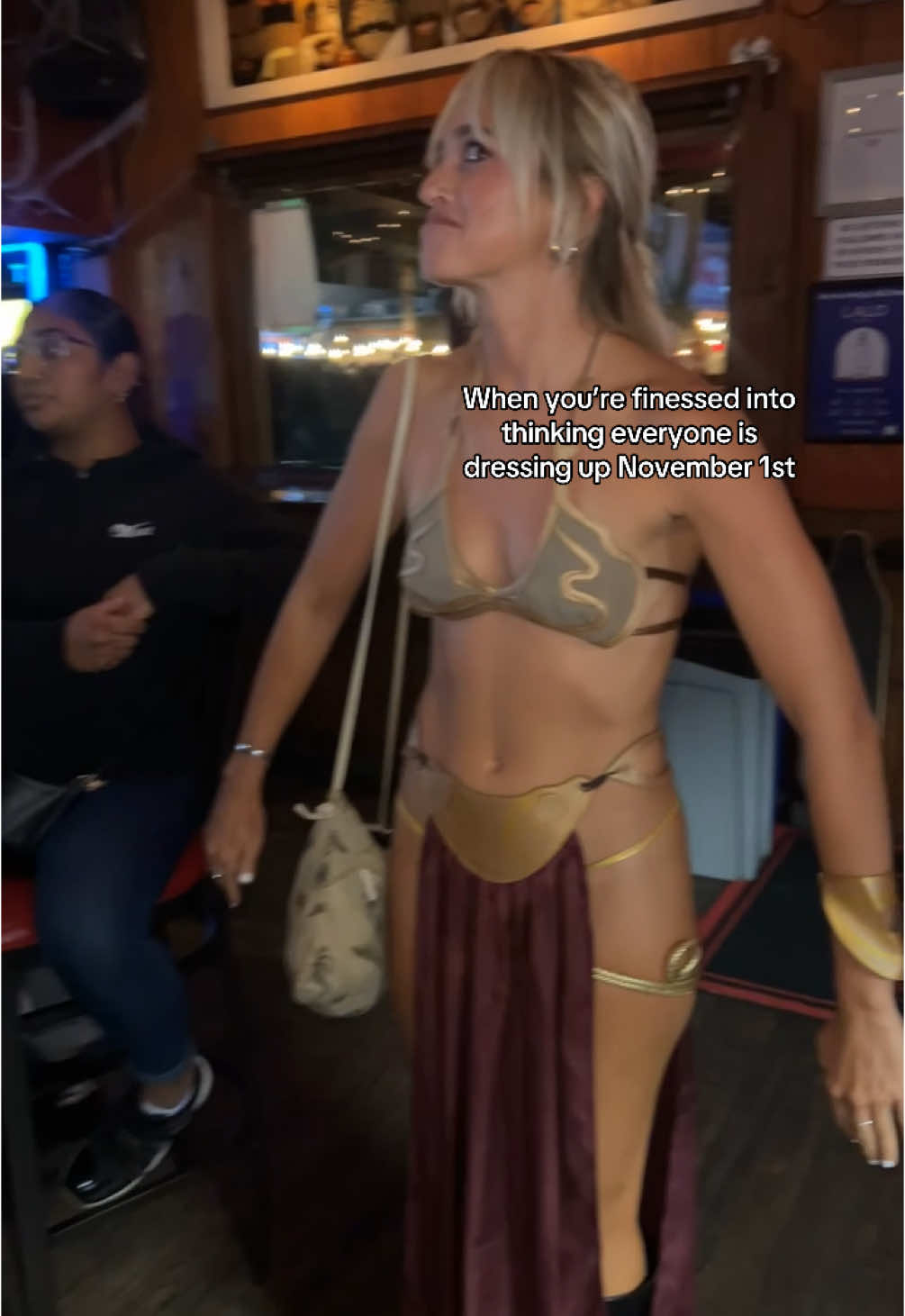 Slave princess leia costume didnt hit as hard november 1st I fear 