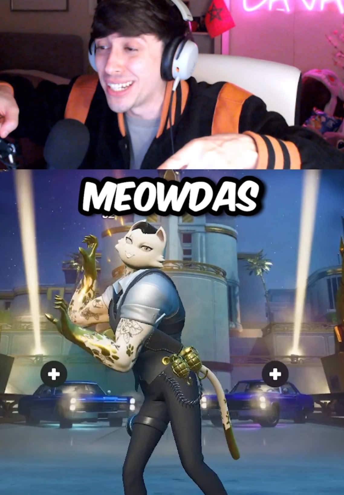 Meowdas is the worst skin in the battle pass‼️😭 #Fortnite #DiamondCava 