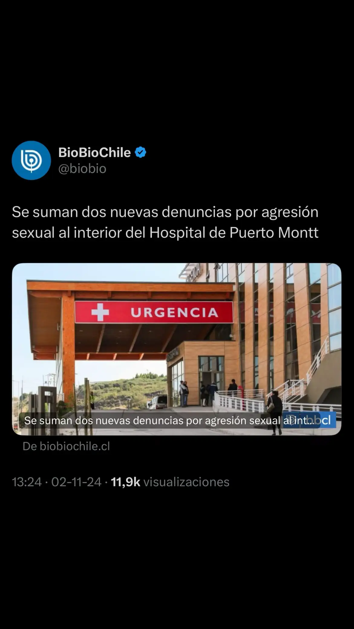 02/11/2024🔴INPACTO: Se suman dos nuevas denuncias por agresión sexual al interior del Hospital de Puerto Montt