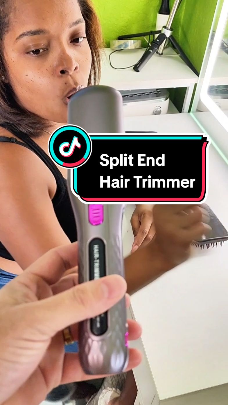 This split end hair trimmer is soo easy and convenient to use! I love that it's cordless too!  #splitends #haircuttutorial #salon #hairsalon #salonlife #salonowner #salonhumor #hairstyle #womenshair #womenshaircut #salontok #hairstyle #hairtok #hairtransformation #haircare #hairtutorials #falldealsforyou #tiktokshopholidayhaul #tiktokshopblackfriday #tiktokshopcybermonday #tiktokshopfallsale #treasurefinds #selfcarefinds #TTSBeautyBesties #shortvideosprint 