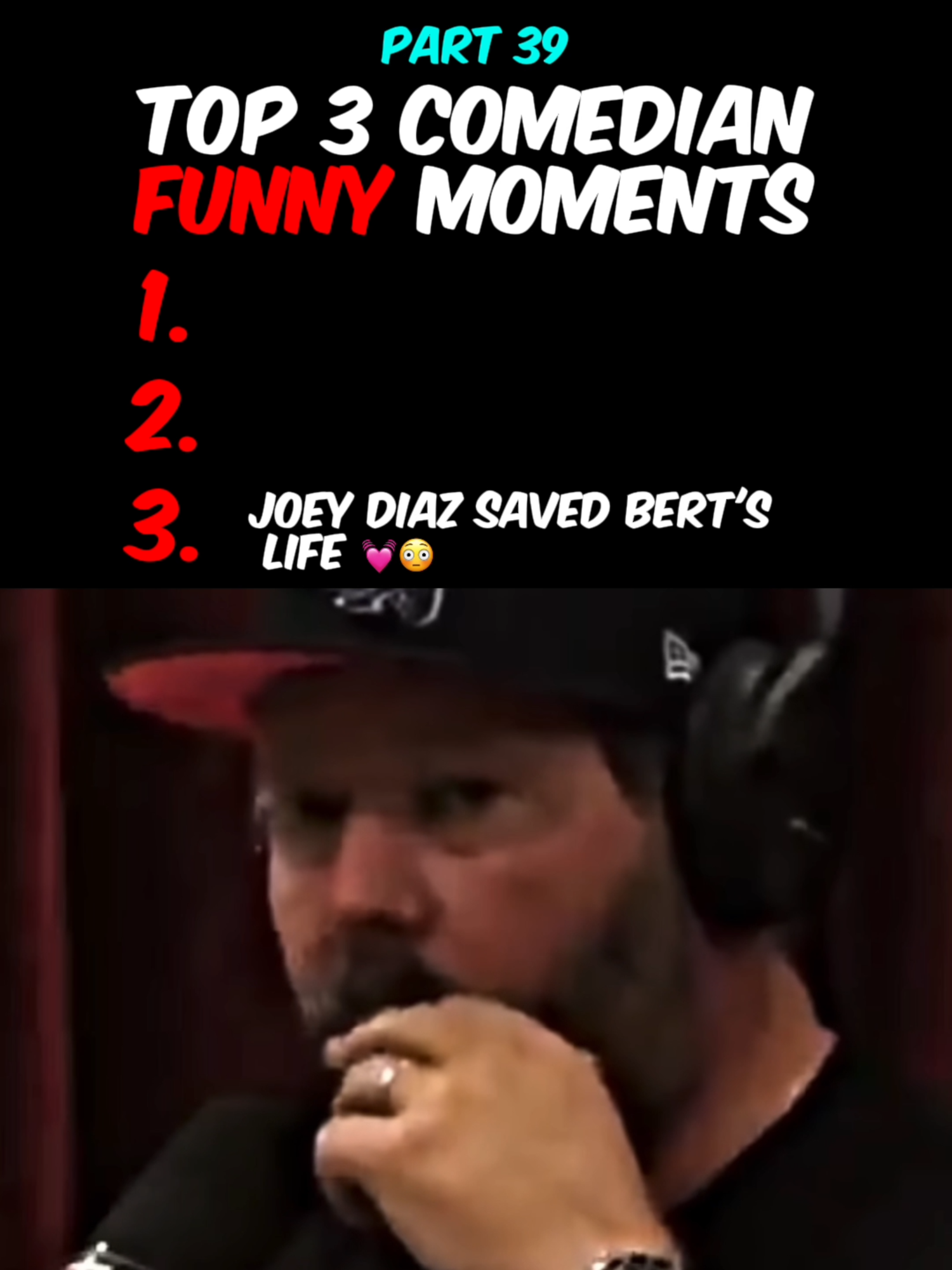 Joey Diaz Saved Bert's LIFE 💓❤️️🤫 Watch till the end #joerogan #funnymoments #podcastclips #joeydiaz