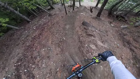 Quick swerve to miss the tree😅🤦🏼‍♂️ #mtb #pov #dji #mountain #bike #ride #trail #bike #fun #dad #whistler 