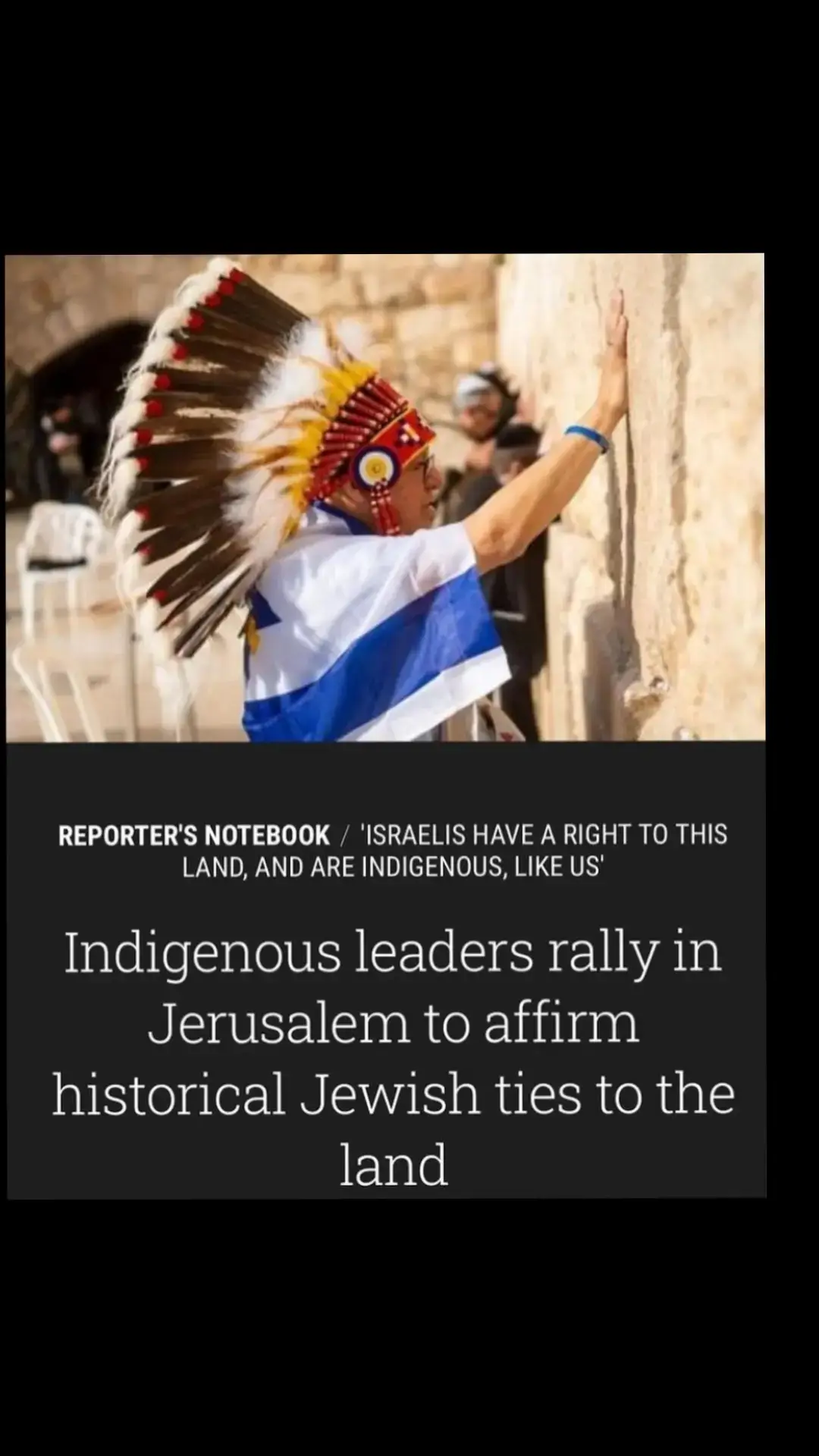 Harvey Yesno, a Grand Chief of the Nishnawbe Aski Nation at the kotel #imthatjew #foryou 