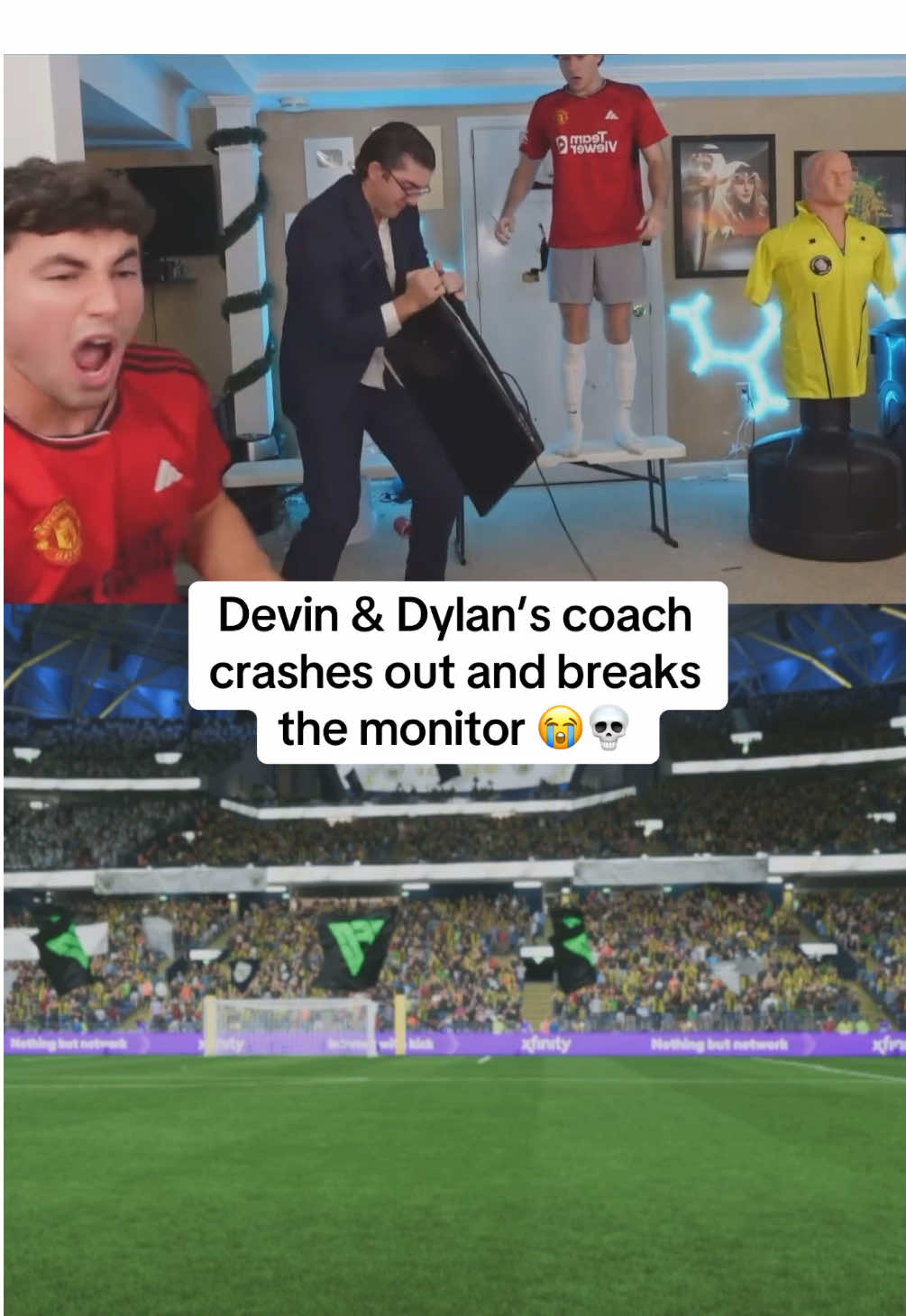 Coach was out of control 😭 #gaming #devincaherly #devinanddylan #fc25 #fifa #football 