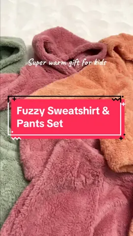 Bundle up in style! 🧸✨ This ultra-soft, fluffy hoodie set is all about keeping your little one cozy and cute. Perfect for chilly days, playtime, and snuggles! Don't miss out—tap to get this cozy must-have! #WinterEssentials #KidsFashion #CozyVibes#babyfever 