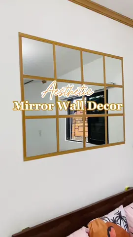 DIY home renovation mirror wall decor, napaka ganda talaga as actual bhe #walldecor #mirrorwalldecor #mirror #aesthetichousedesign #homemirrordesign #tiktokfinds #aestheticlowbudget #foryou #diymirrordesign #foryou #trend 
