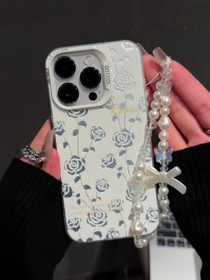 Hollow rose phone case for Android and iPhone, also with bracelet