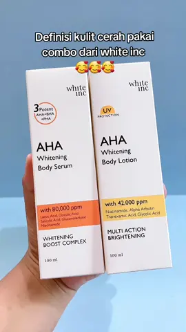 White inc aha whitening body serum dan body lotion @whiteinc_id  #whiteinc #ahabodyserum #bodyserum #whiteincbodyserum #bodylotion #ahabodylotion #whiteningbodyserum #whiteningbodylotion  #WHITE_INCerannyaSkintusias #ahawhiteinc 