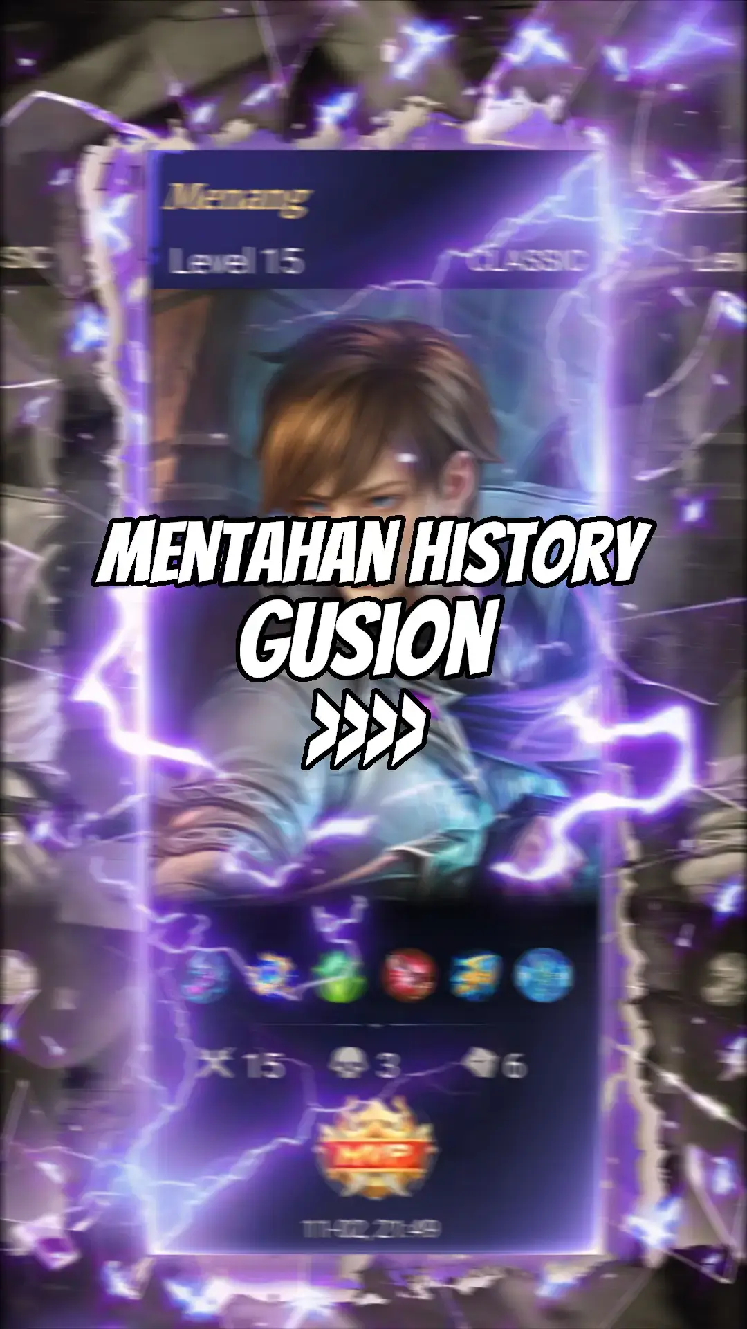 Mentahan History All Skin Gusion MLBB #fyp #fypシ゚ #history #heroes #mobilelegends #presetalightmotion #presethistorymlbb #gusion #jungler #midlaner 