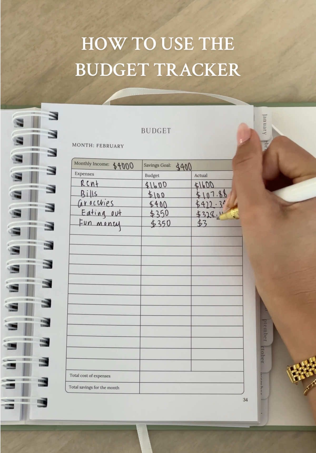 Our 2025 diary has it all, even a budget tracker for each month 💸 #2025diary #budgeting #budgettips #budgettracker 