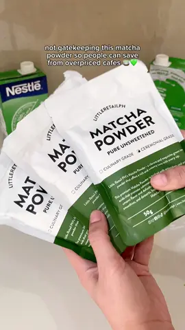 not gatekeeping this matcha powder so people can save from overpriced cafes 🍵💚 #matcha #matchalatte #matchapowder #matchatea #littleretailph #purematcha #matchalover 