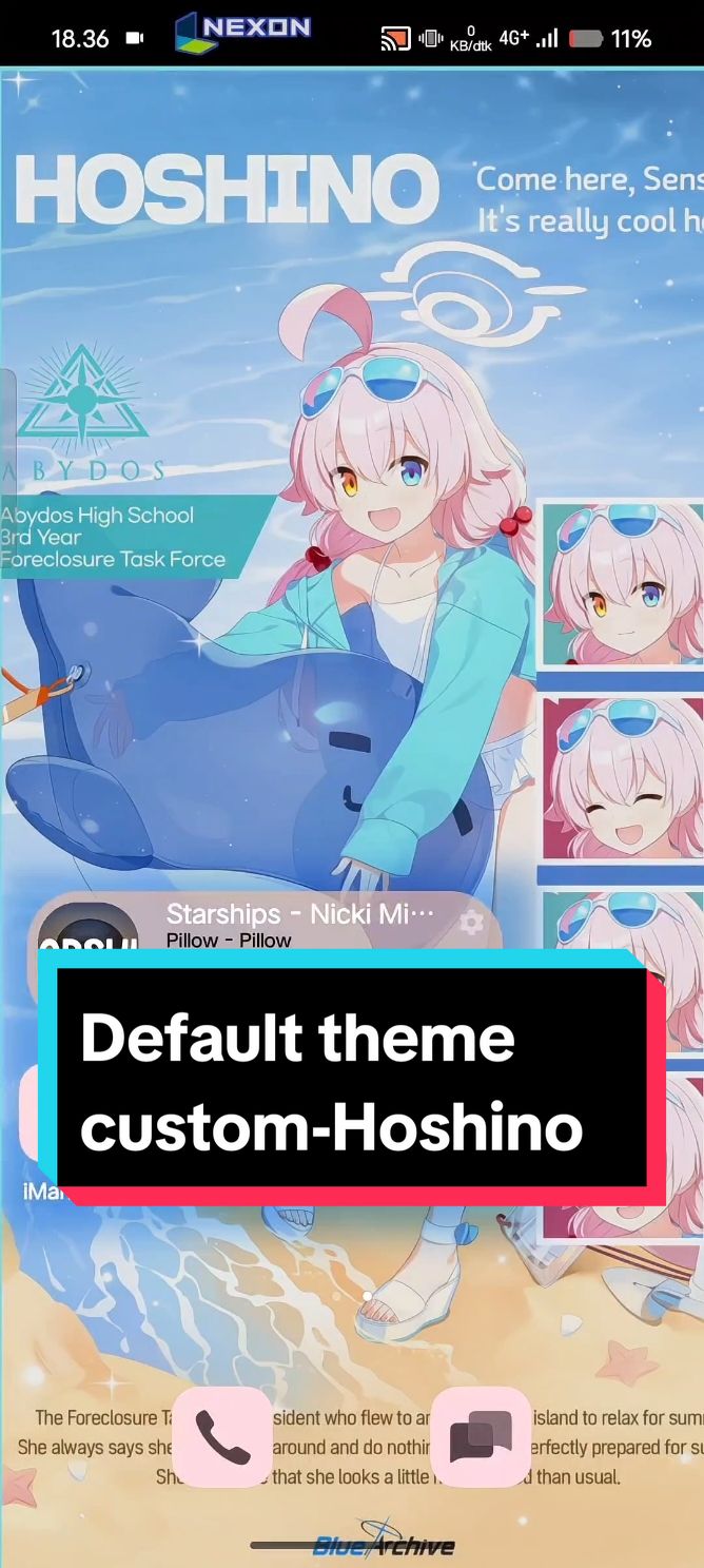 Default theme custom-hoshino summer #bluearchive #bluearchiveindonesia #takanashihoshino #wallpaper #iqooz9