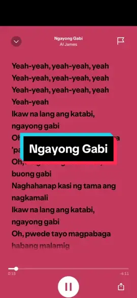 Ngayong Gabi #jay #fyp #fypシ゚ #lyrics 