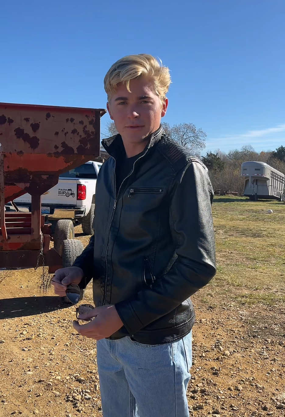 There is always something to do on Saturday mornings and he said he wouldn’t change a thing.#farmboy#country#farmlife#wyattellis