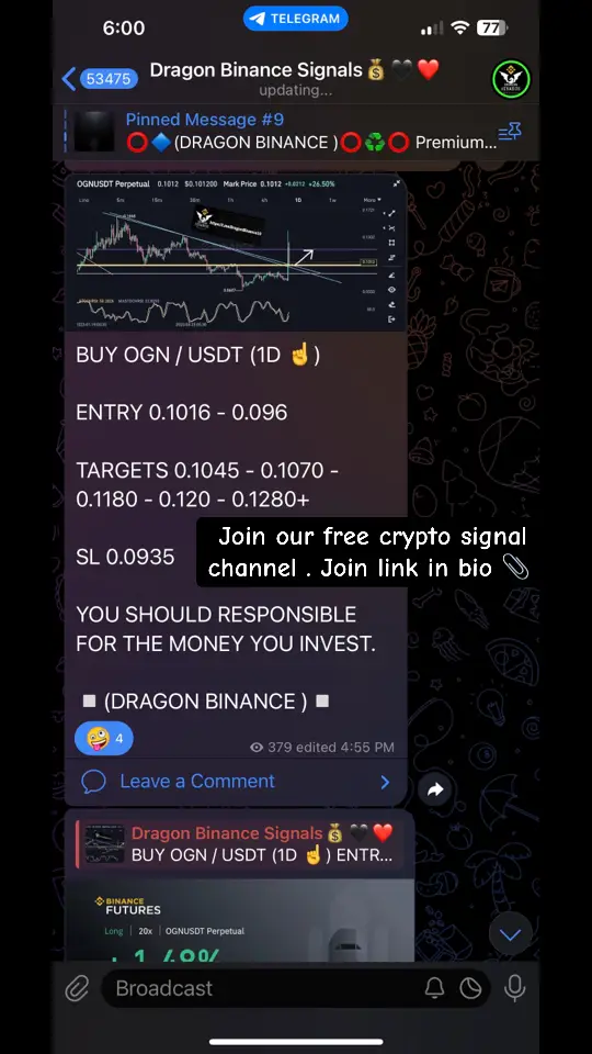 🟢Trading Tips ( Join our Telegram channel for get FREE signals )DRAGON BINANCE  #trading #dragonbinance #crypto #indian #pakistan #binancefutures #5000k #forex #polnd #foryou #binance #bullish #50ema #india #pakistan #pilipins #vire #cryptosigna #telegramesignals #telegramefreesignals    