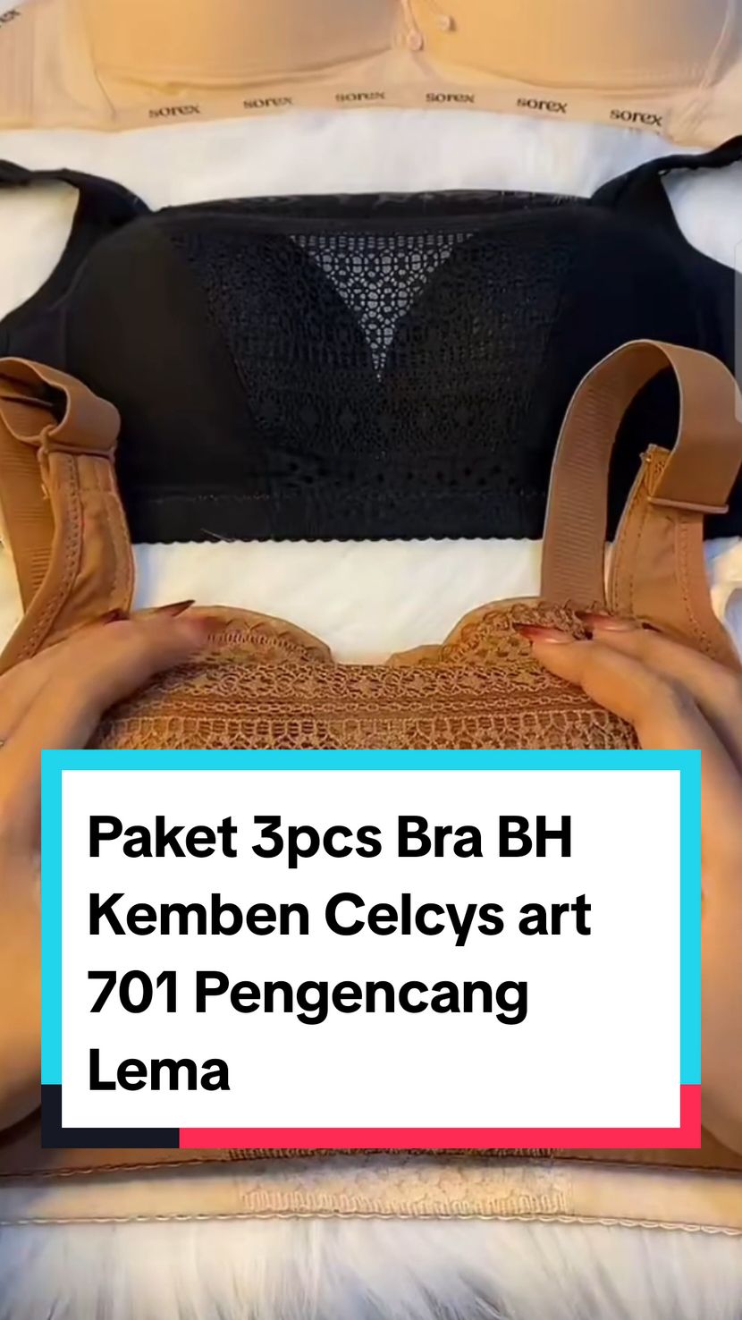 Paket 3pcs Bra BH Kemben Celcys art 701 Pengencang Lemak#bratanpakawat#bhkembencelcys#gilagilajualan #shoptokopedia #belilokal #fyp 