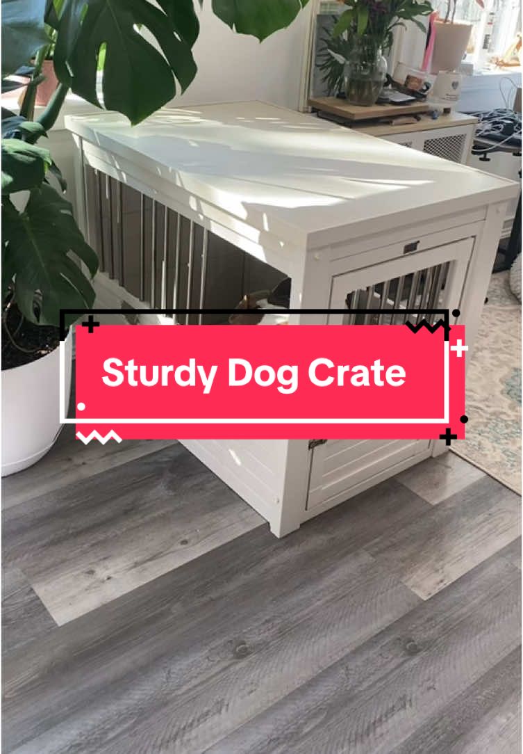 Sturdy dog crate! 2 doors, wooded top and bottom. Comes with a bed and easy to clean! @Made4pets-us #creatorsearchinsights #dog #dogs #dogsoftiktok #puppy #puppiesoftiktok #blackfriday #crate #dogcrate 