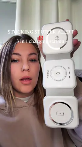 3 in 1 charging station is going to be the perfect stocking stuffer gift this year!  #chargingstation #stockingstuffers #tiktokshopblackfriday #chargers #electronics #iphonetips #airpodspro #applewatchhacks #chargingcable 