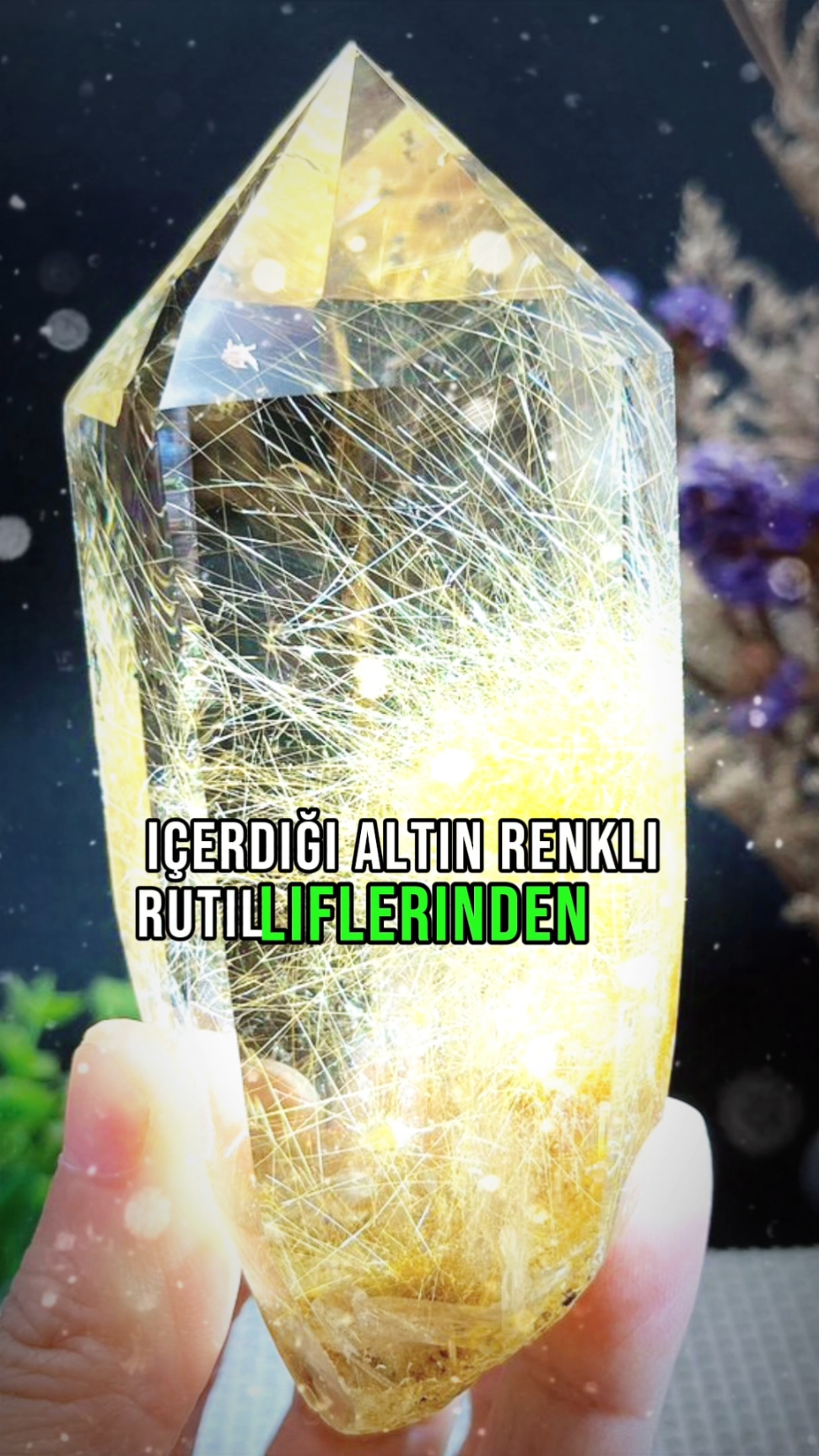 ALTIN RUTİL TAŞI #trending #trending #naturalstone #altınrutil #doğaltaş #değerlitaşlar #doğaltaş 