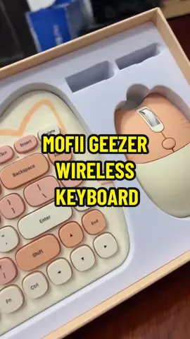 MOFii GEEZER Super Cute Kitty Cat Shape 2.4G Wireless Keyboard and Mouse Combo🥰 💓 Order yours now! #mofiikeyboard #wireless #kittycats #aestheticsvideos #foryoupagе #mofiigeezer #office #workkeyboard #tiktokph #milktea #fyp 