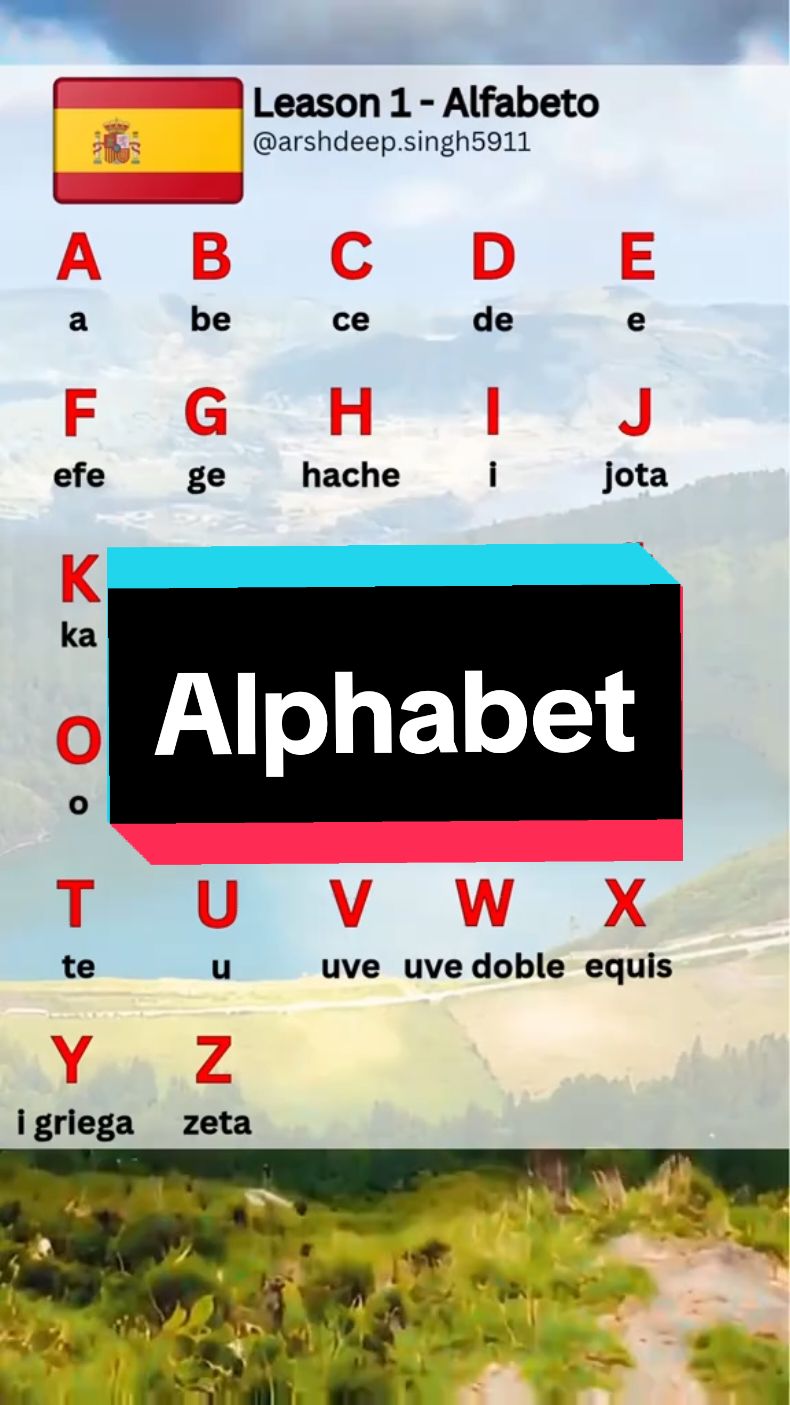 #learnspanish #learn #spanish #learnlanguage #language #alphabet #alfabeto #espanyol 