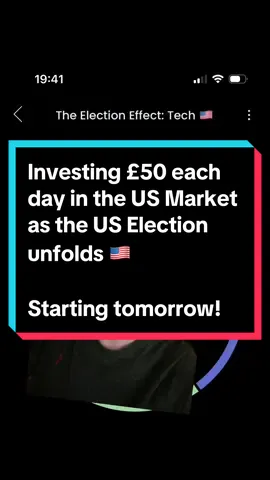 Tomorrow I will start investing £50 each day. This will be equally split between two brand new Trading 212 pies that I have created. I’m calling this experiment The Election Effect 🇺🇸 The first pie is just the S&P 500. The second pie is made up of Amazon, Apple, Microsoft, Nvidia and Tesla.  Lets see which pie performs better alongside the US Election. Will the full market win, or will the power of big tech take the lead? This is not investment advice. When investing, your capital is at risk. Value of investments can fall as well as rise. Past performance does not guarantee future results. I am not a financial advisor and this should not be construed as advice. #investing #trading212 #investingforbeginners #investinguk #stockmarket 