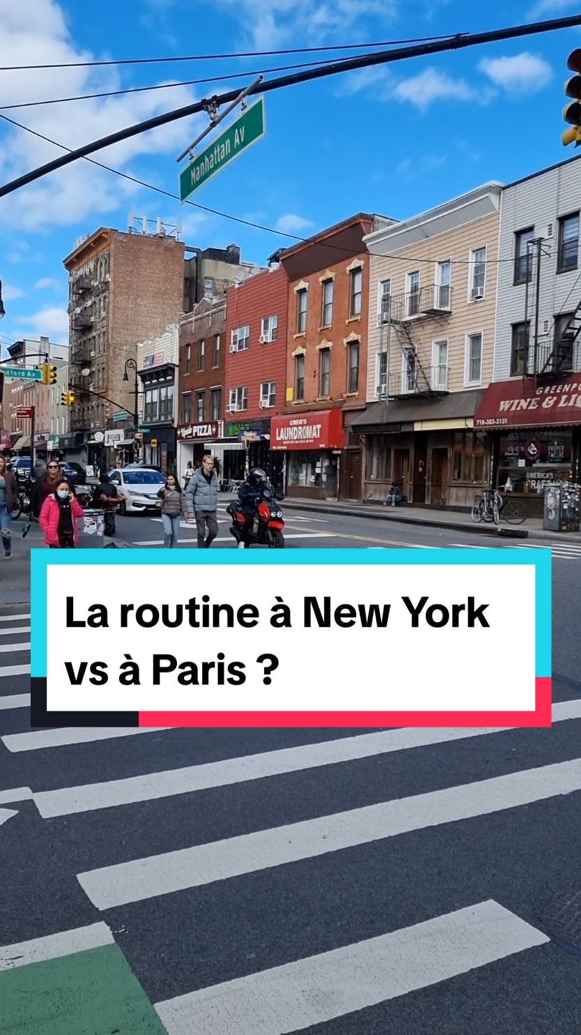 La routine à New York VS Paris. #frenchyinusa #expatriation #differencesculturelles #metroboulotdodo #expatriatio . #demenagerauxusa #vivrealetranger 