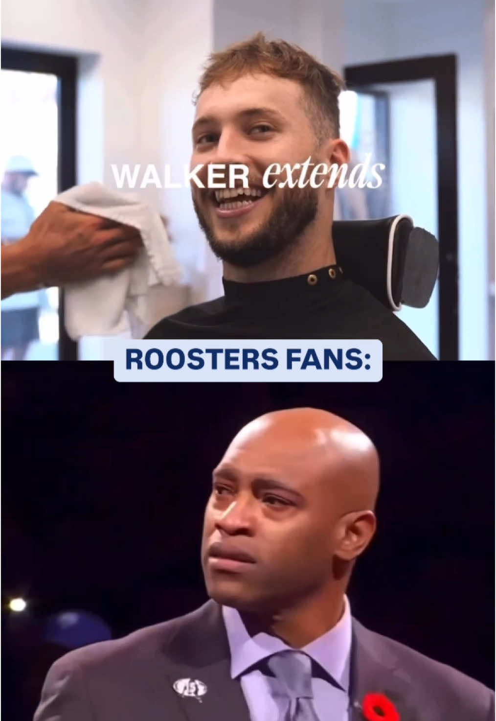 Sammy Walker Is Sticking Around Roosters Fans 🐔🖊️ #nrl #rugby #rugbyleague #samwalker #sydneyroosters 