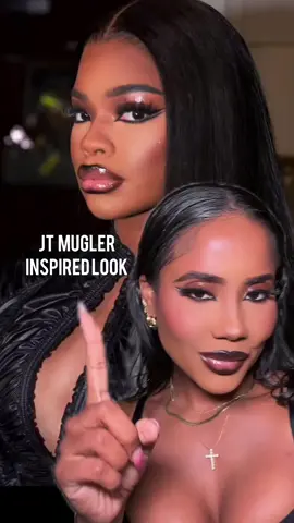 I wanted to recreate this @Mugler inspired look created by @sophia sinot for the longest! 🖤 So vampy and moody #fy #fyp #mugler #makeup #tutorial #mua 