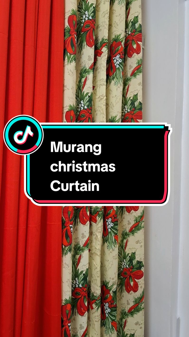 CHRISTMAS CURTAIN for you mga mommy!🧧What you see is what you get! AVAILABLE⬇️ Per Piece 3-in-1 5-in-1 CLICK THE YELLOW BASKET! #christmasdesign #curtain #2025 #christmascurtain #christmas 