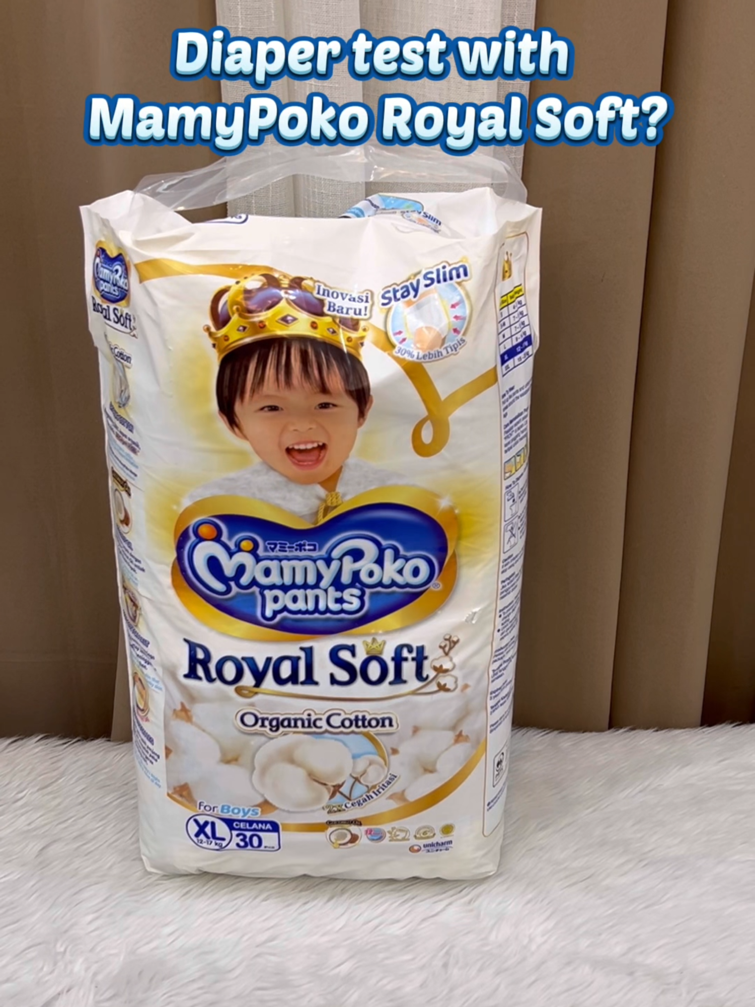 Powerful absorbency for your baby! MamyPoko Royal Soft got everything you've been looking for in a diaper. Get it now from the yellow basket 🛒​ ​ #MamyPoko #BabyCuteTikTok #BabyTikTok #BabyTikTokVideos #MomLife #Diapers #MustBuy #FYP​