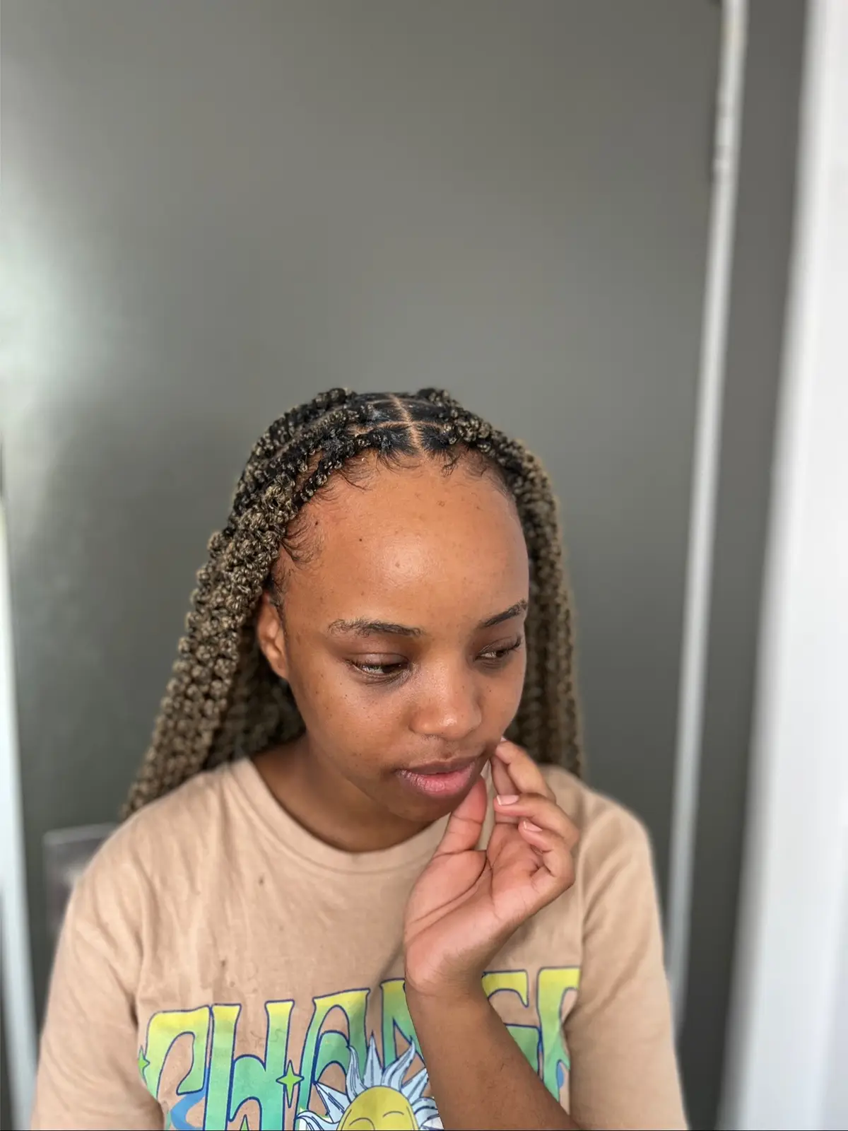 R250 with your own fibre ❤️ @0721427992  #fypシ #curlypoplocs #pretty #braidshairstyle 