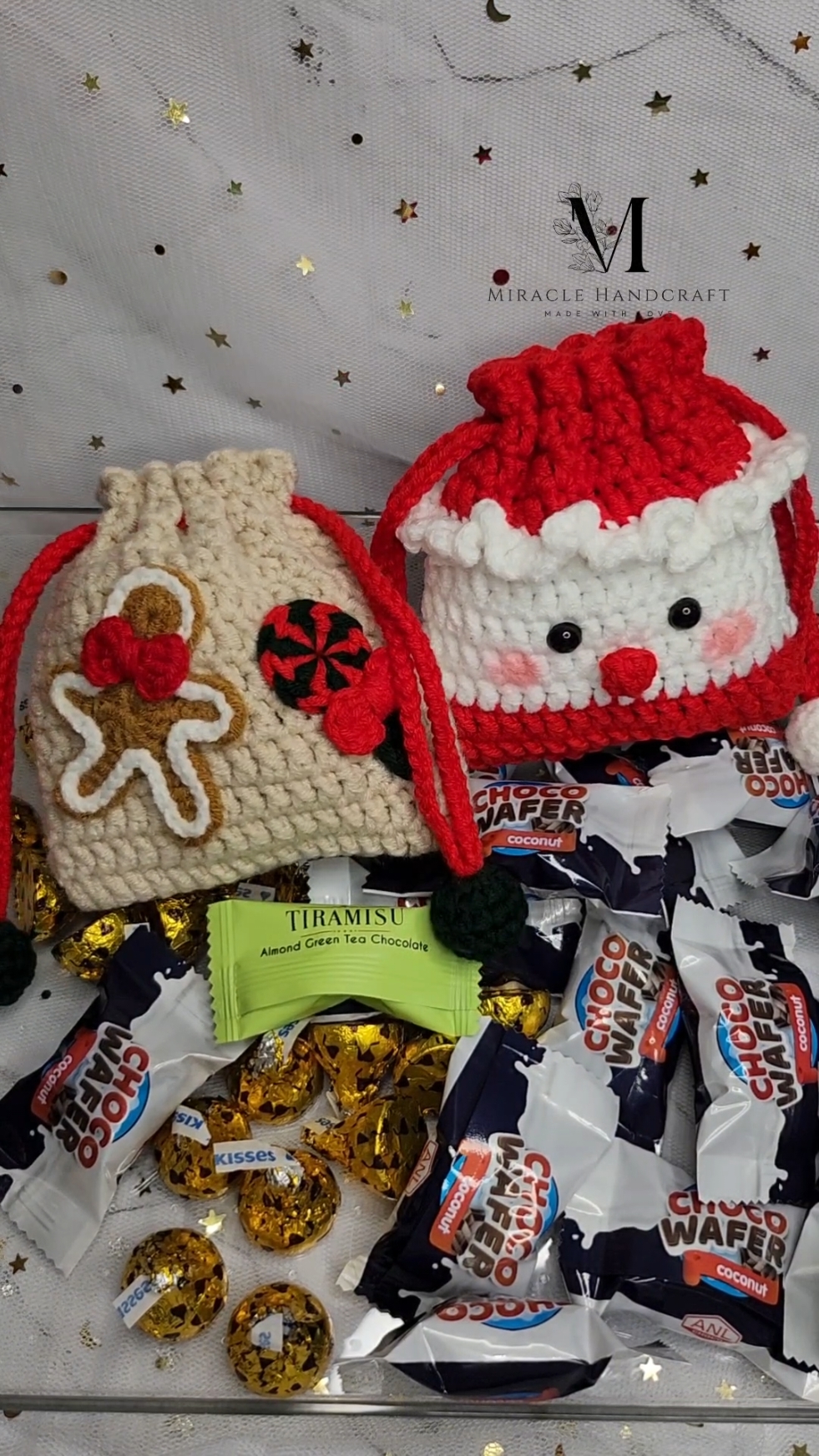 Christmas Pouch 🎅🎄  #pouchrajut #goodiebag #xmasgift #ideachristmas #merychristmas #crochetchristmas #crochetchristmasgift  #ideagifts 