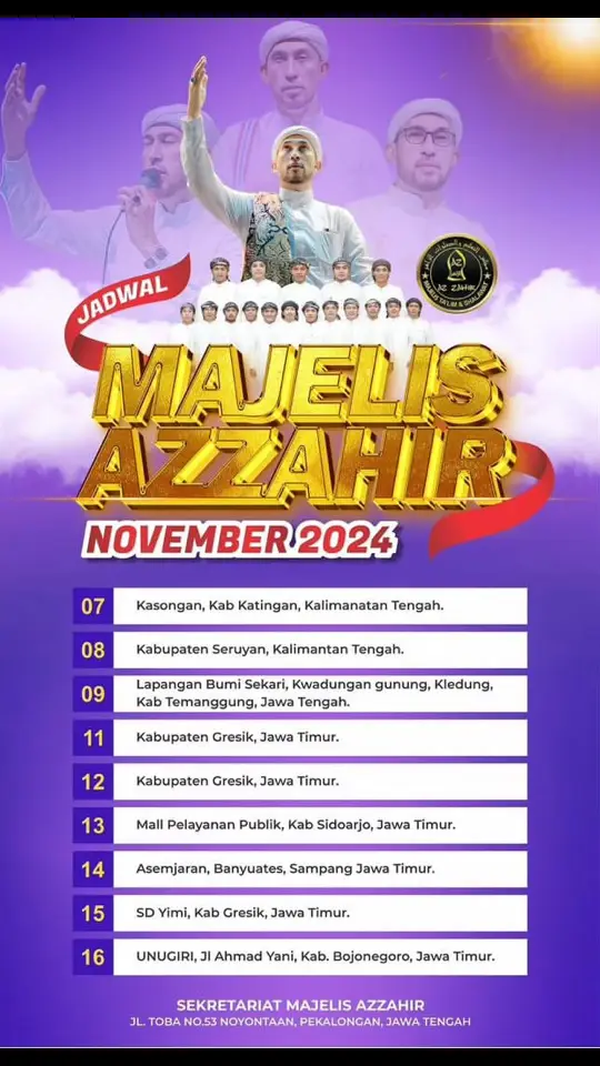 Jadwal azzahir sementara bulan november 2024 #azzahir #azzahirpekalongan #azzahirmania #habibalizainalabidinassegaf #habibalizainalabidin #majelissholawat #majelisazzahir #jadwalazzahir #zahirmania #zahirmaniaindonesia🇲🇨 #zahirmaniaklaten #fyp #lewatberanda 