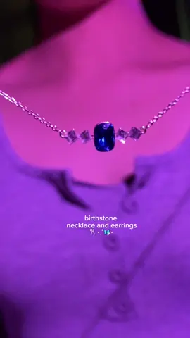 birthstone earrings and necklace 💝 #mikana #birthstone #giftideas #birthstonenecklace #birthstoneearrings #giftforher #fyp 