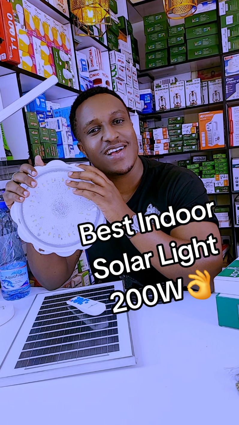 For those who have been asking for indoors solar lights, we got you. Get this 200W lights with 3 colors st only ksh. 3500. Visit our shop in Ruiru town or call 0711.853.439.  to order. We deliver countrywide at a small fee.😇#mkhomestyles #mkhomestyleselectricals #homestyleselectricals #solarlights #ceilinglight #portablelight  #solarpower #ruirutiktokers #kiambutiktokers #thikatiktokers #nairobitiktokers  #nanyukitiktokers #kasarani #nakurutiktokers #eldorettiktokers #naivashatiktokers #nyahururutiktokers #kisumutiktoker #merutiktokers #embutiktokers  #kisiinationtiktok #mombasatiktokers #naroktiktokers👐 #ofgridliving #kilifitiktokers #kisumutiktoker  #kisiinationtiktok #lodwartiktoker #wajirtiktokers #manderakenyatiktok #nanyukitiktokers #kitaletiktoker #nyahururutiktokers  #moyaletiktok #ruiru #naroktiktokers👐 #ypfッ #fypdongggggggg #fy  #fyp #fypdongggggggg